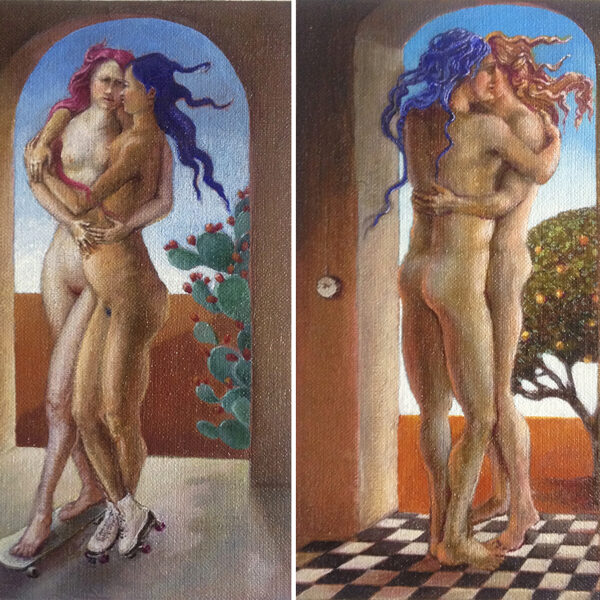 Todos los abrazos posibles. Óleo sobre lino. 