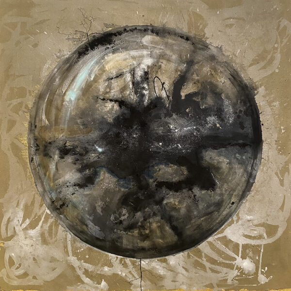 Ailées VI. Technique mixte sur lin. 200x200 cm.