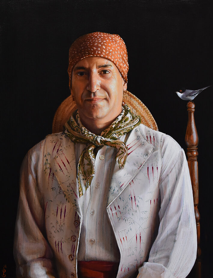 Ball de bot. Retrato de Miquel. Óleo sobre lienzo. 73x60cm