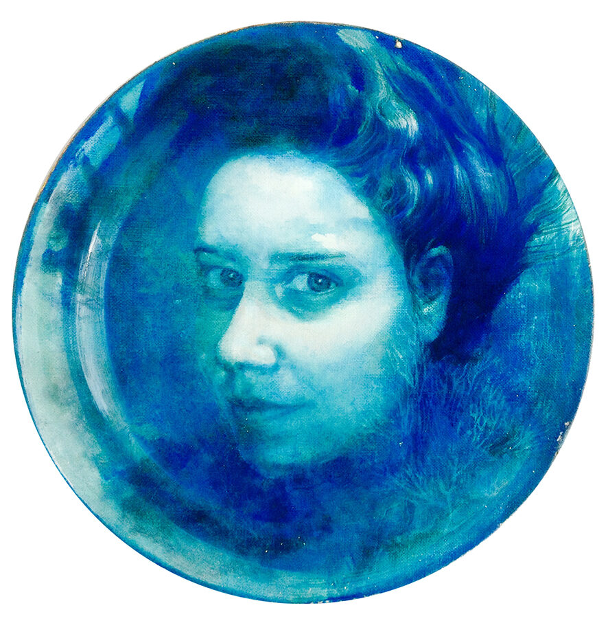 Agua. Óleo sobre lienzo. 28cm diámetro. DISPONIBLE 