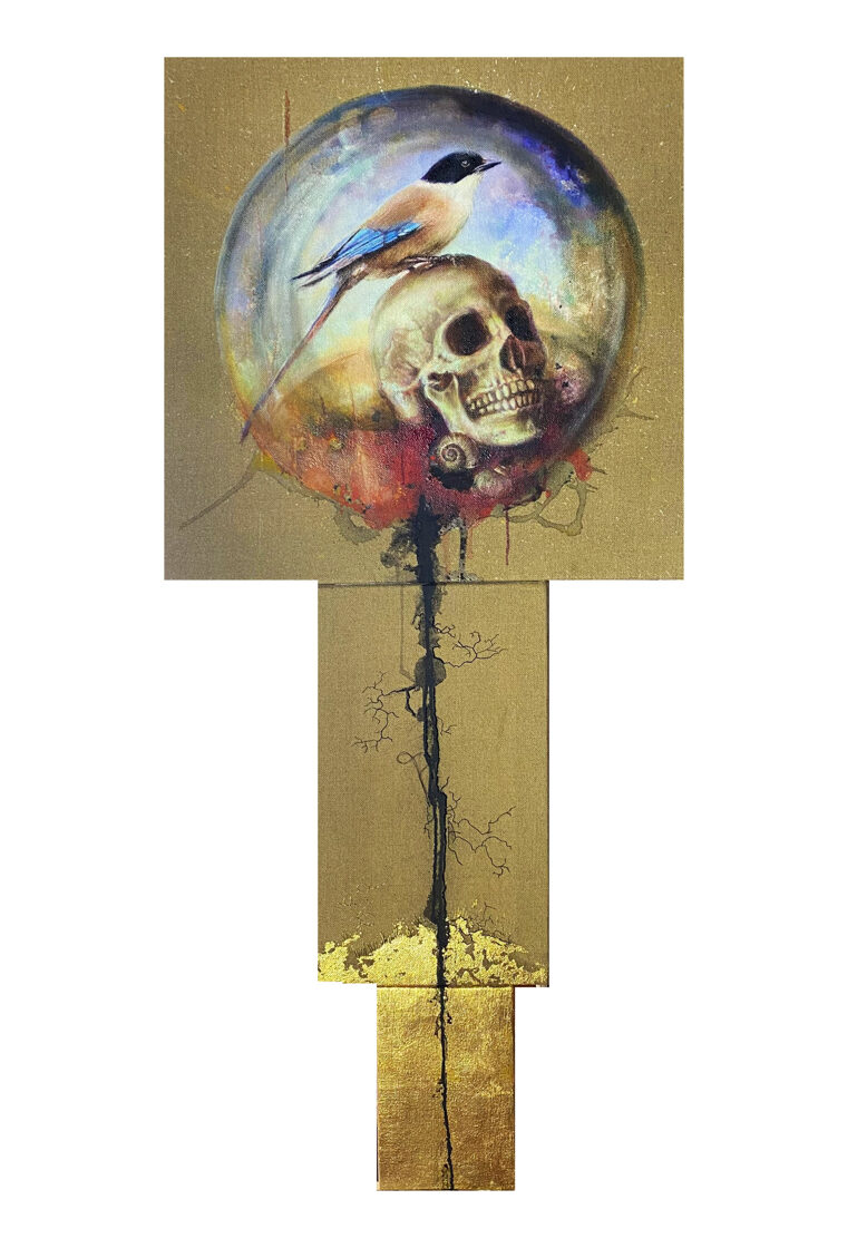 S/T para Los Colores de Machado, Técnica mixta sobre lino. 100x60 cm