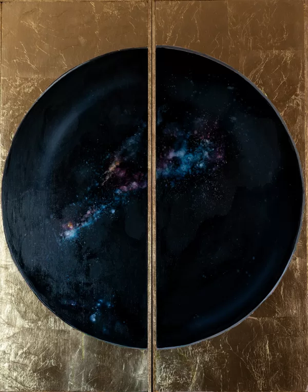 El ball de les aixades. Óleo sobre tabla.